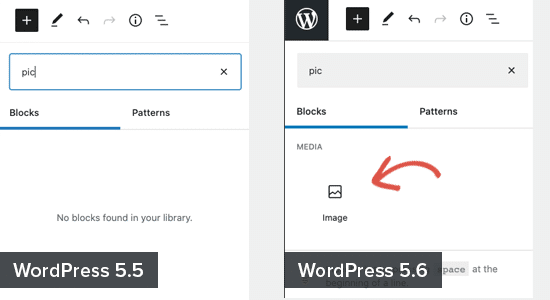 mejorar la búsqueda de bloques en WordPress