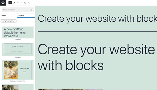 patrones de bloque WordPress