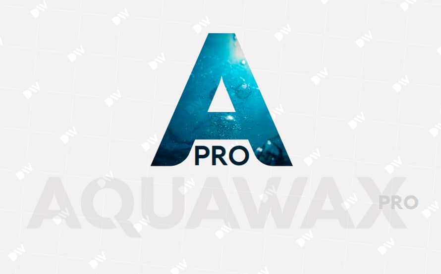 Aquawax Pro Font en logo A